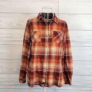 Legendary Whitetails plaid flannel button-down shirt Women's Size M